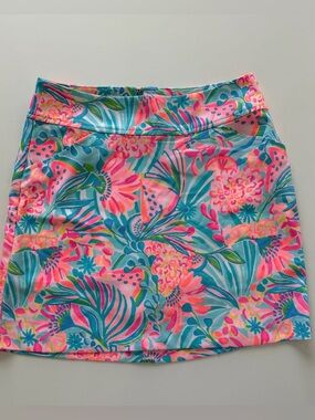 Lilly Pulitzer Tropical Floral Mini Skirt - Pink & Teal & Blue